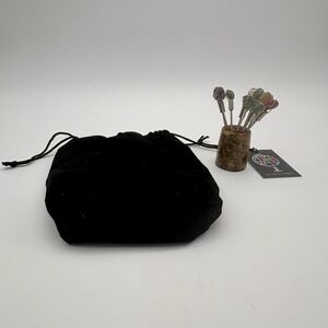 Global‎ Views Cocktail Picks Set With Stone Holder 10 Appetizer Skewers Decor